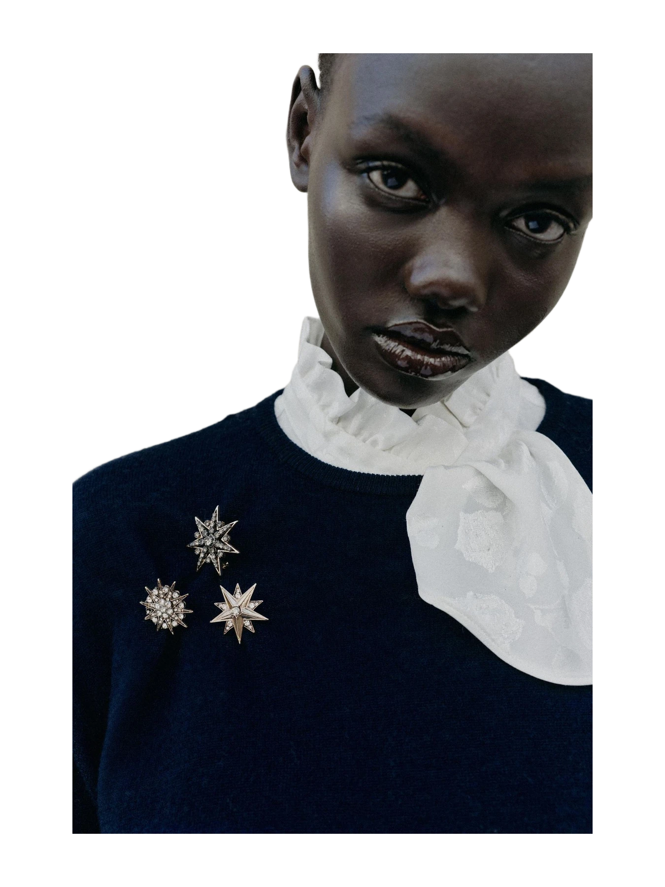 Zara 3-Pack Of Rhinestone Star Brooches