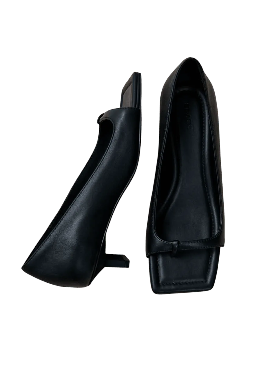 St. Agni 90s Square Toe Heel - Black