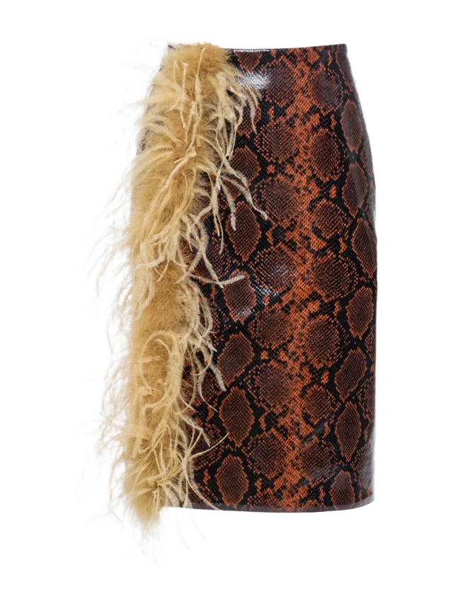 Des Phemmes Slit Midi Skirt