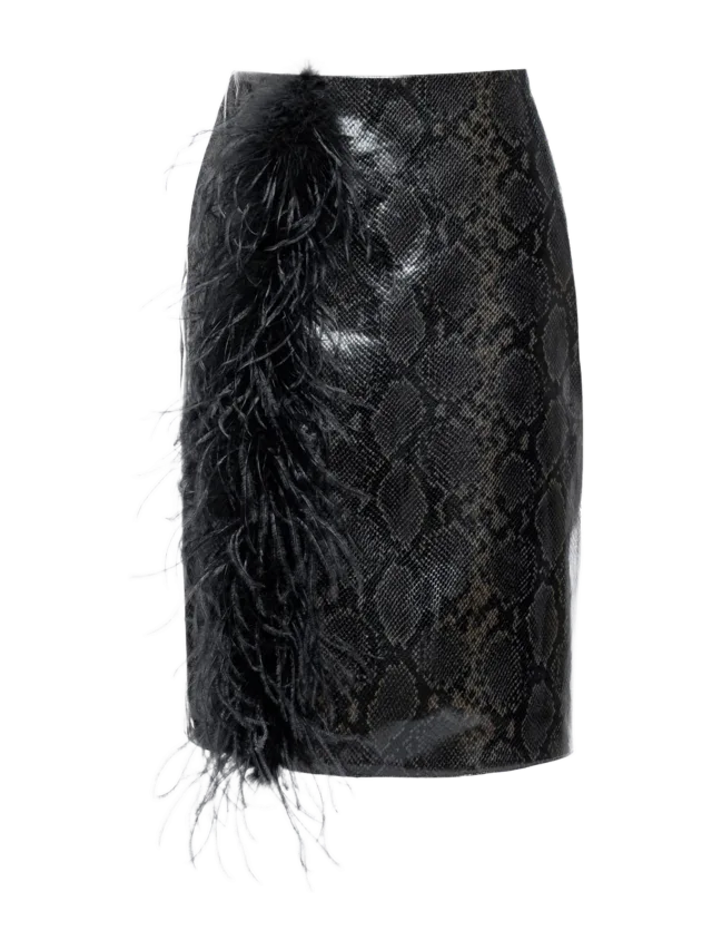 Des Phemmes Slit Midi Skirt