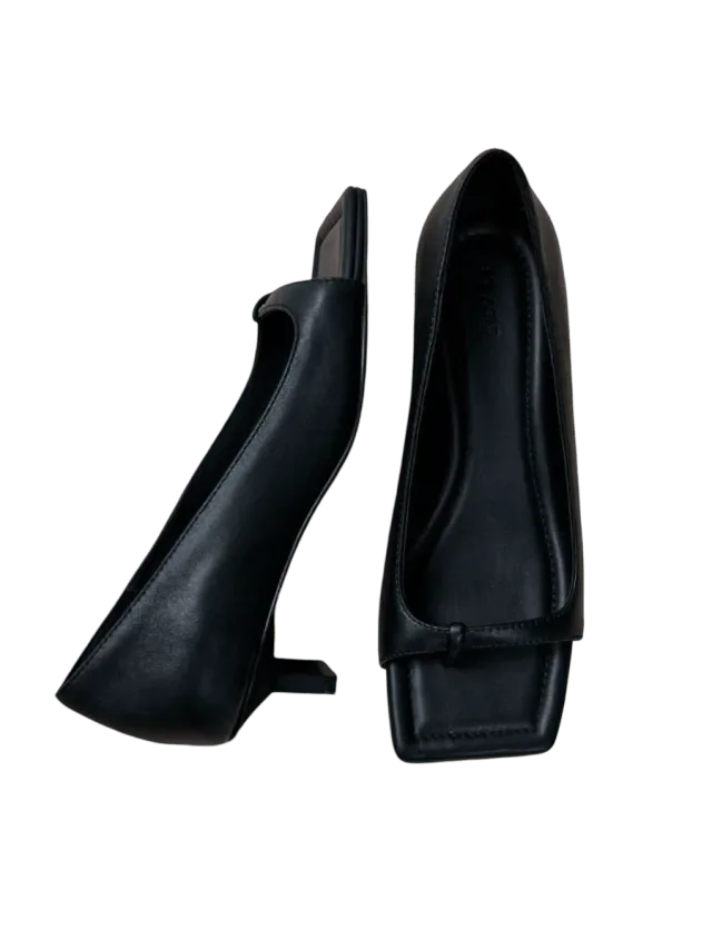 St. Agni 90s Square Toe Heel - Black