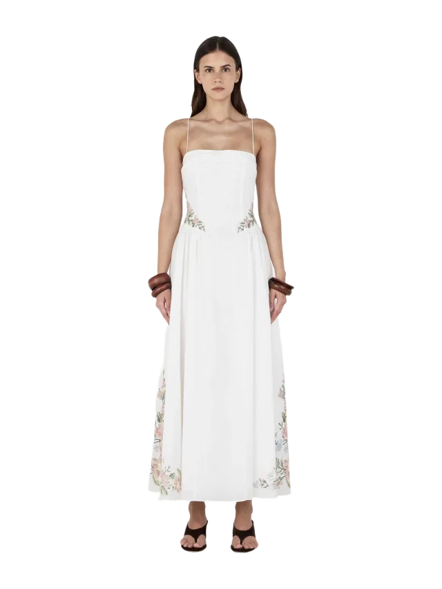 Hansen & Gretel Aisha Maxi Dress Ditsy Cross Stitch