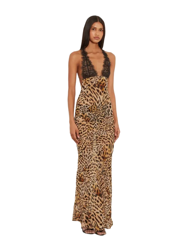 RAT & BOA Akima Leopard Slip Dress