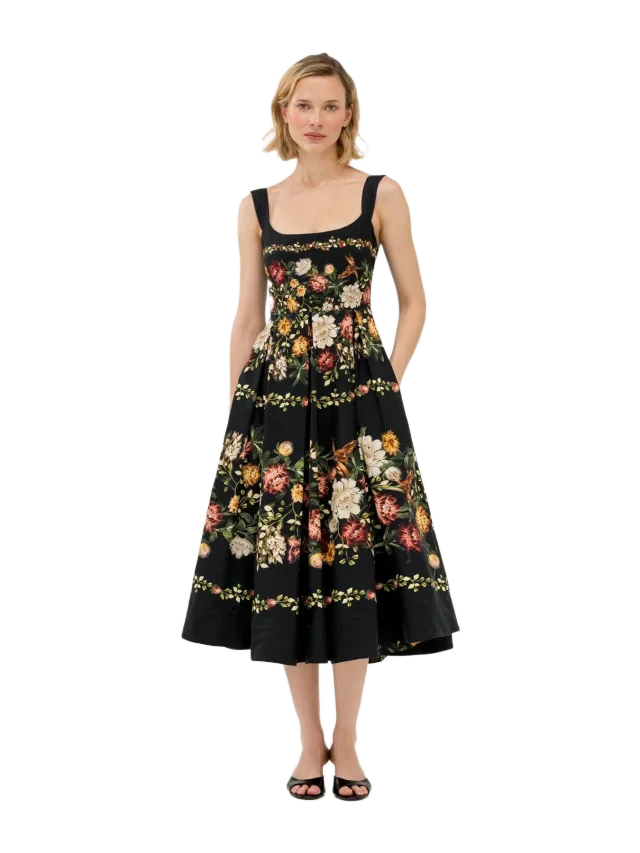 Ocaso Alcaparra Paramo Midi Dress