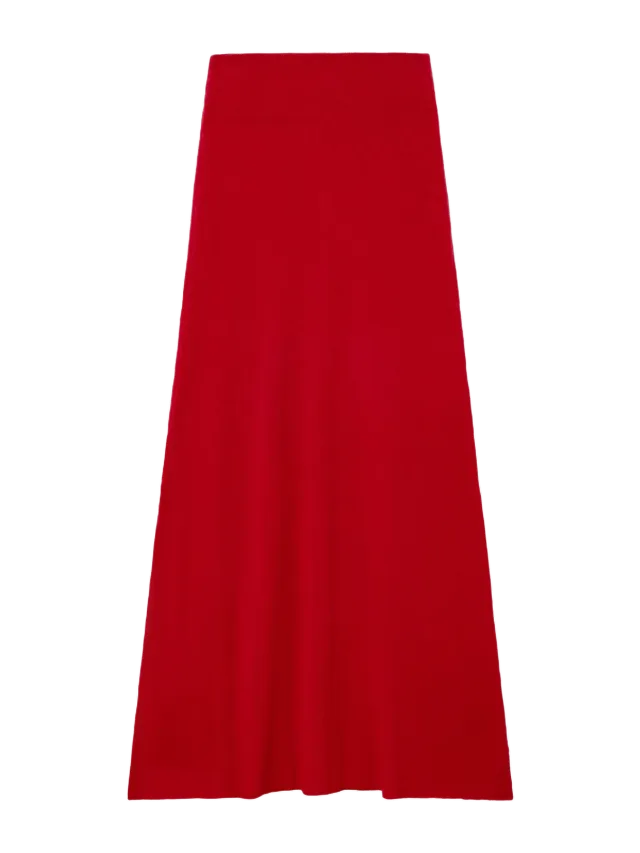 Mais X Frida Allegra Long Skirt Red