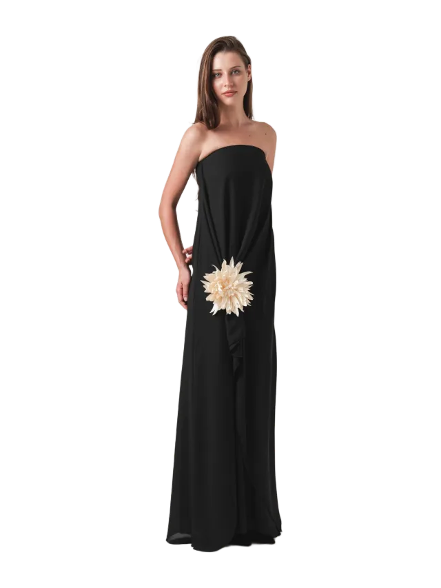 Seam AMALIA MAXI DRESS - BLACK & CREAM