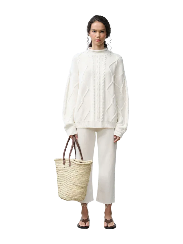 SRG Atelier Amberlyn Roll Neck Cable Sweater