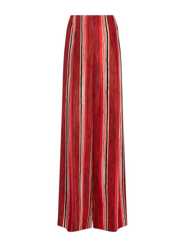 Amira Pant in Printed Silk Habotai