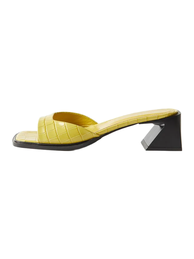 Rejina Pyo Annie Sandals Leather Emboss Croc