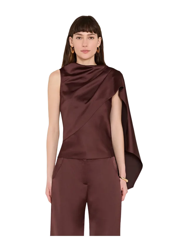 Amanda Uprichard Artemis Top in Charmeuse