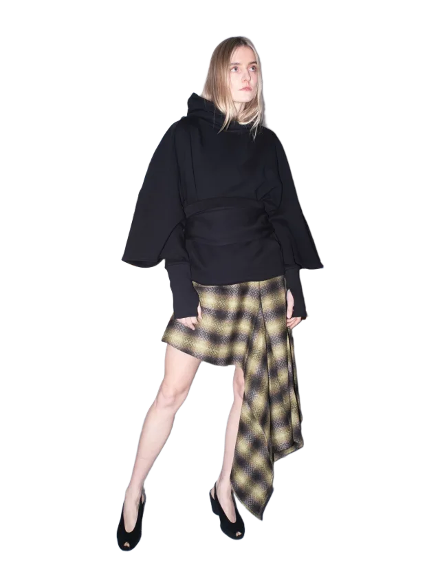 Preges Assymetric Wool Skirt