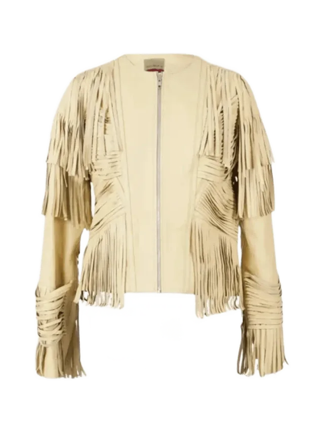 Double A Aurora Leather Jacket Butter Yellow