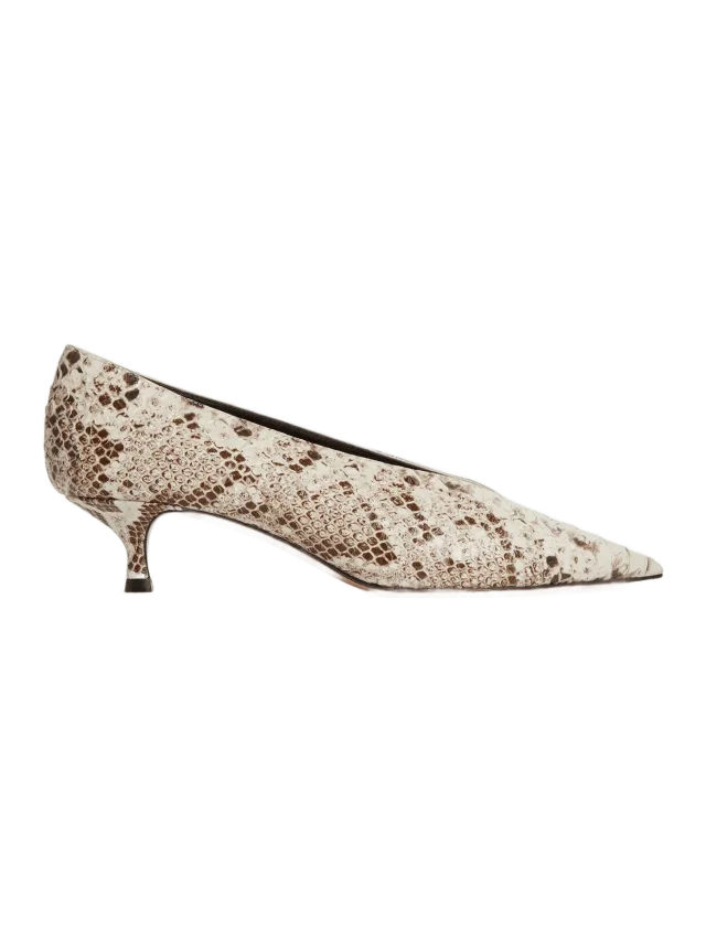 Le Monde Béryl Babouche Kitten / Roccia Leather Snake Effect