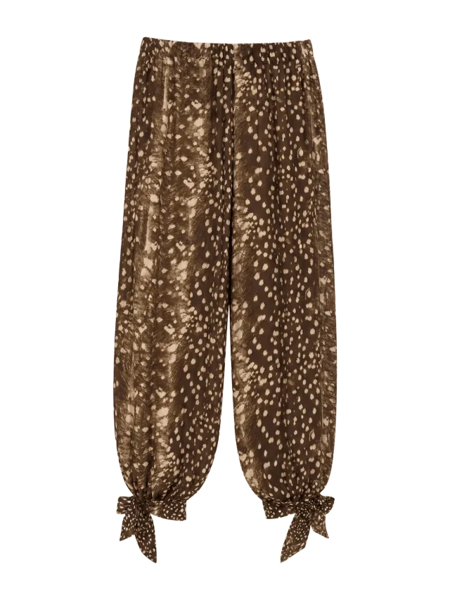 Carmen Says Bambi Noir Animal Print Balloon Pants