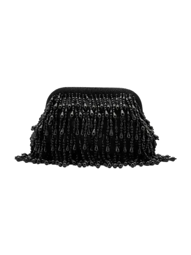 Simon Miller Beaded Drop Clutch In Black