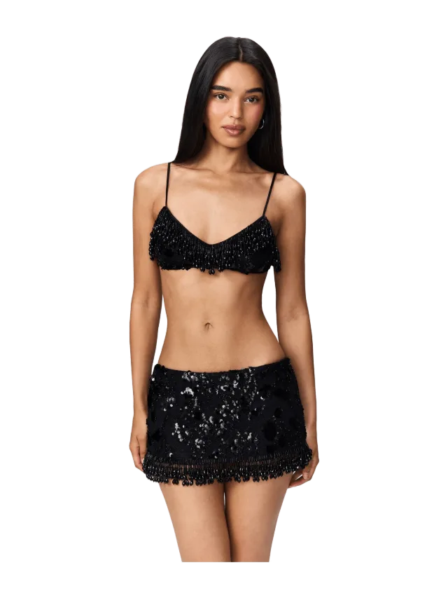Guizio Beaded Fringe Bralette
