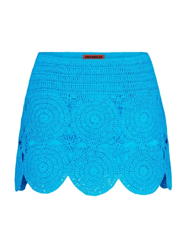Simon Miller Beep Beep Mini Skirt In Adriatic Blue