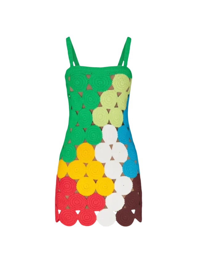 Beep Beep Tank Mini Dress in Island Multi