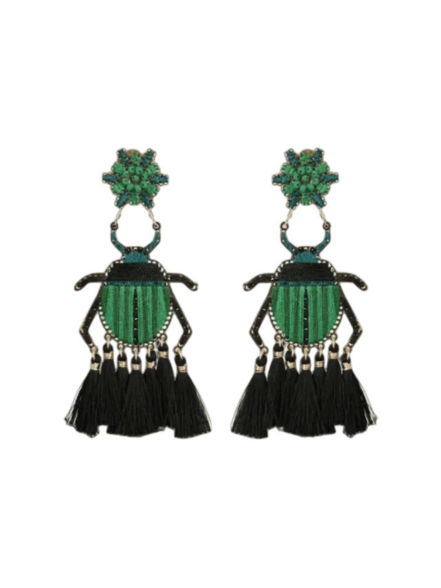 Mercedes Salazar Beetle Earrings
