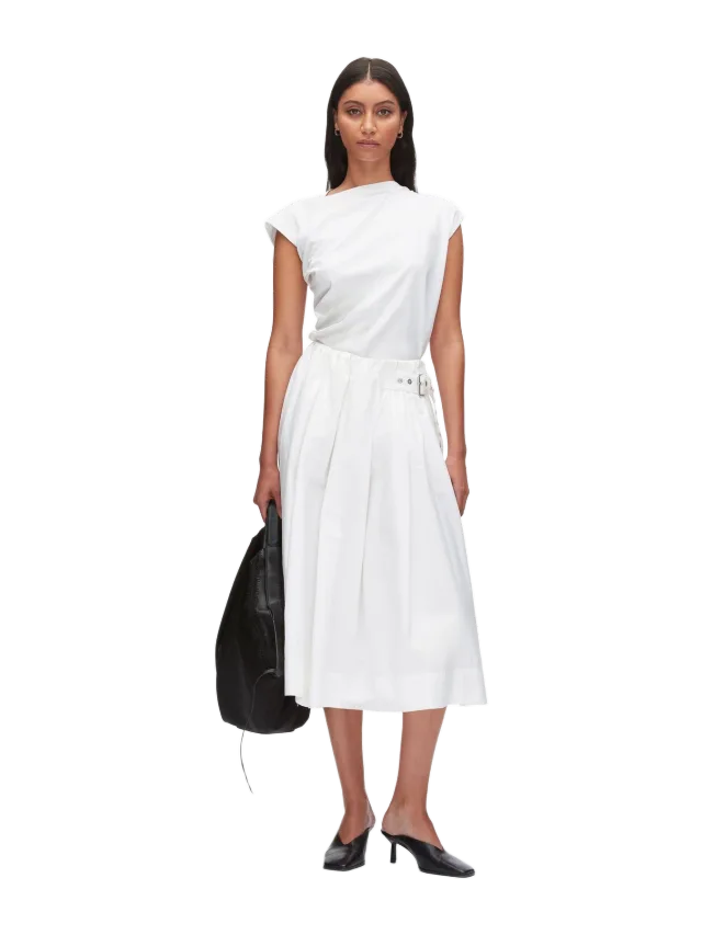 Phillip Lim Belted Gathered Midi Skirt