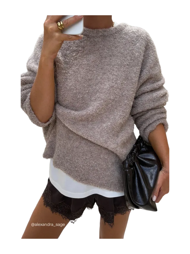 Dissh BILLIE OAT TEXTURED KNIT JUMPER