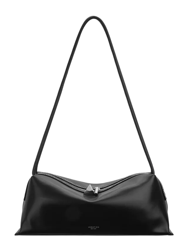 Verafied New York Black Lizard Café Midi Bag
