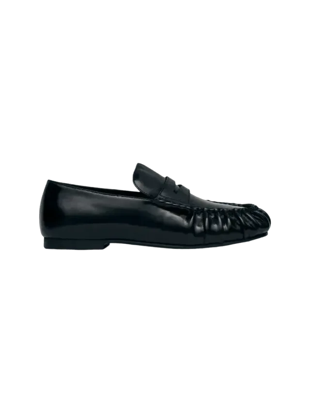 Alohas Black Ruched Loafers 