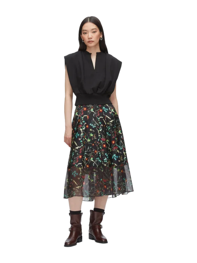 Phillip Lim Bliss Floral Pleated Skirt