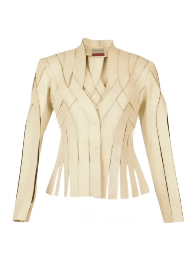 Double A Brianna Leather Jacket Butter Yellow