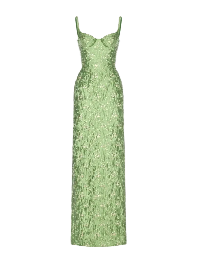 Montsand Brocade Bamboo Maxi Dress