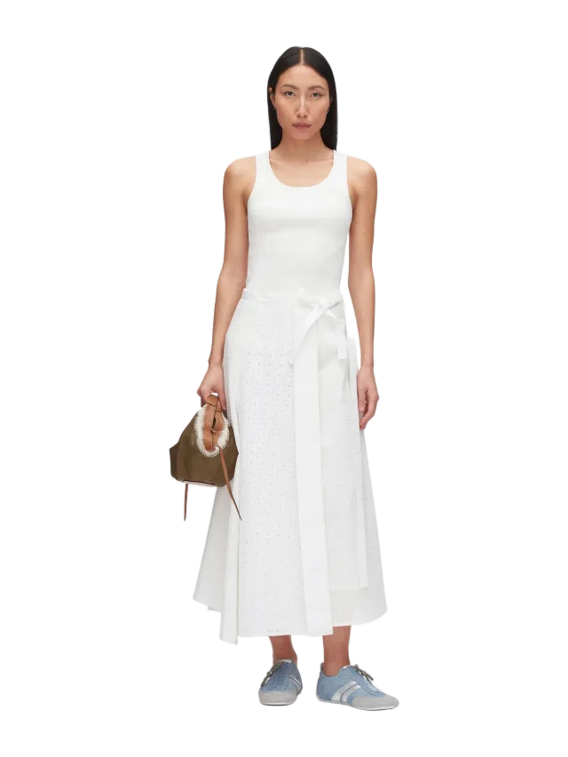 Phillip Lim Broderie Anglaise Patchwork Midi Skirt