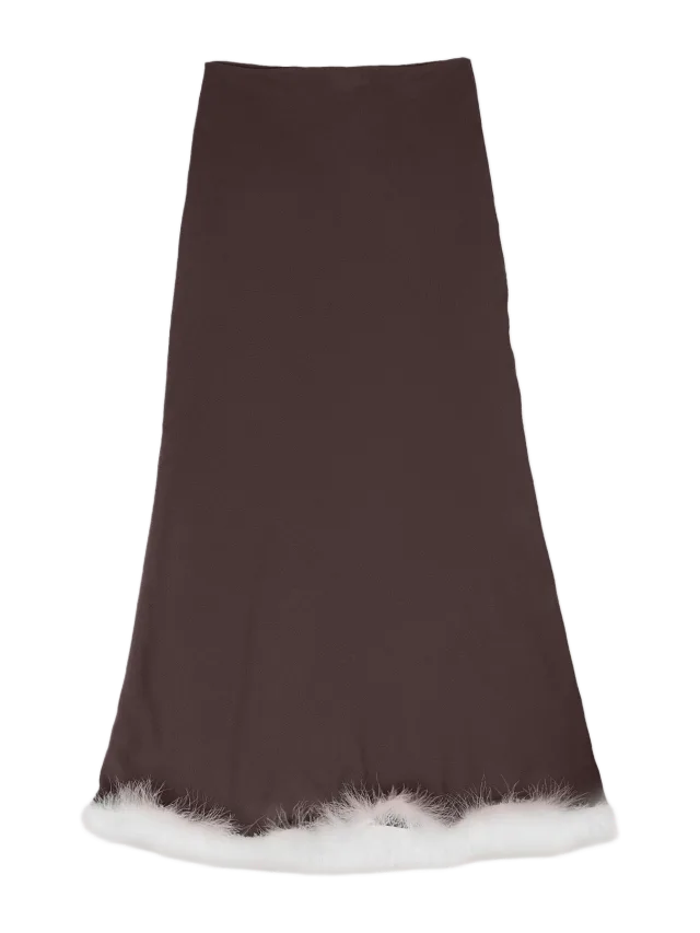 Carmen Says Brown Balance Feather Skirt