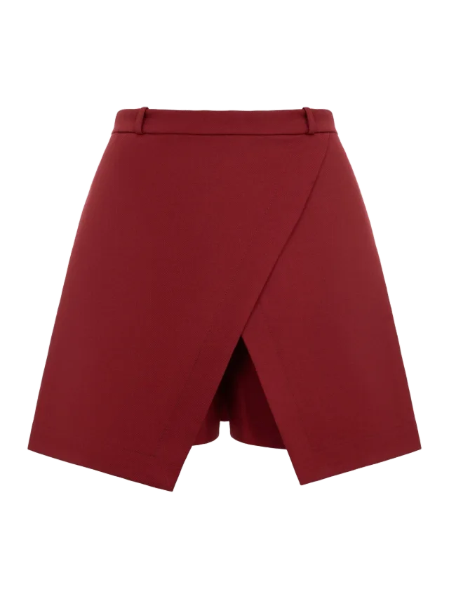 DAR ANN STUDIO Burgundy AXIS Shorts