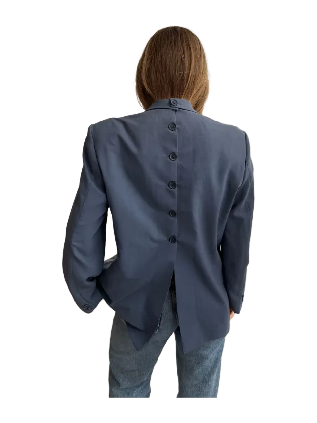 Havre Studio Button back blazer in light blue