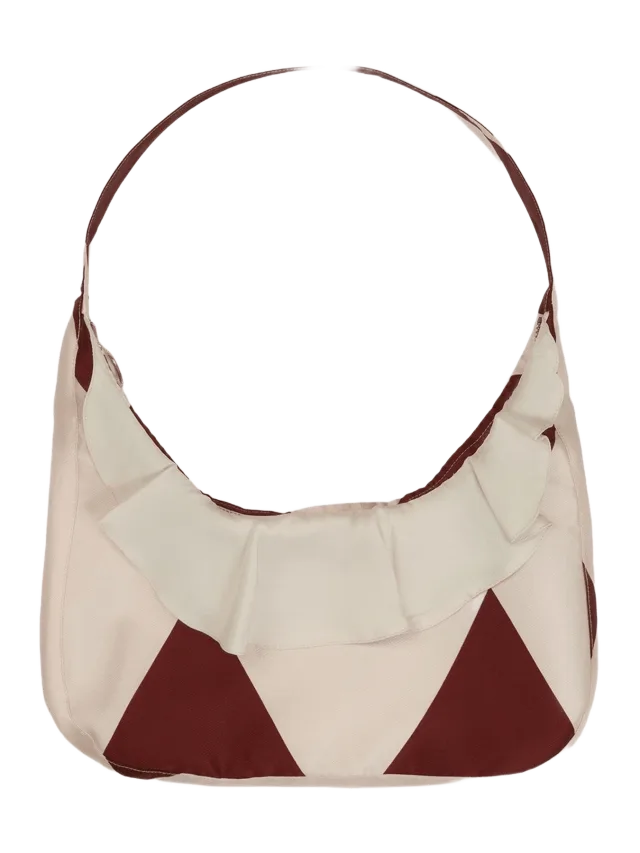 Carmen Says Candycane Argyle Burgundy Print Bag