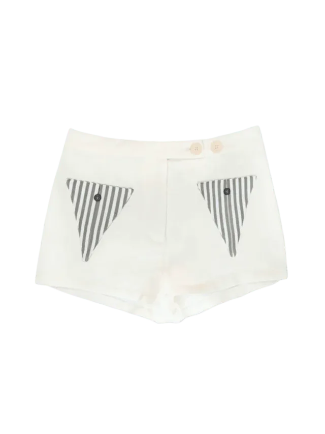 Yellow The Label Cantal Linen Tailored Shorts