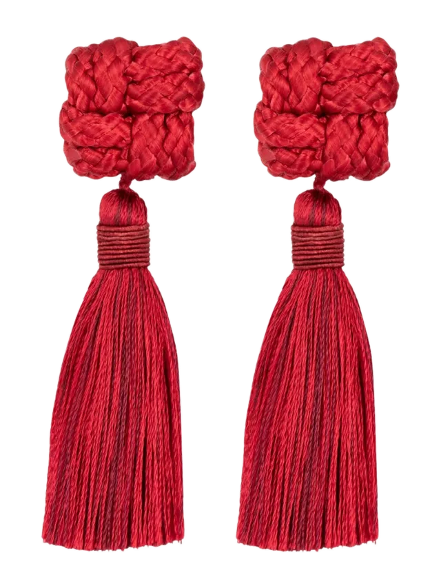 Jennifer Behr Carmella Earrings -- Ruby