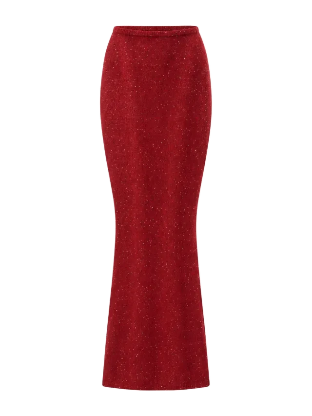 Asta Resort Carolina Skirt - Wine Sequin