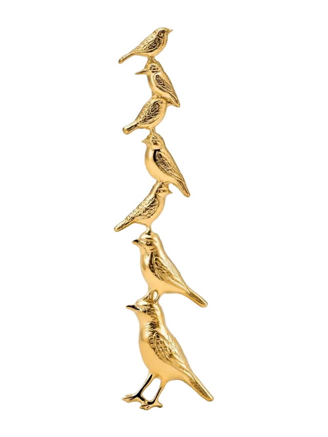MISHO Cascade Bird Brooch