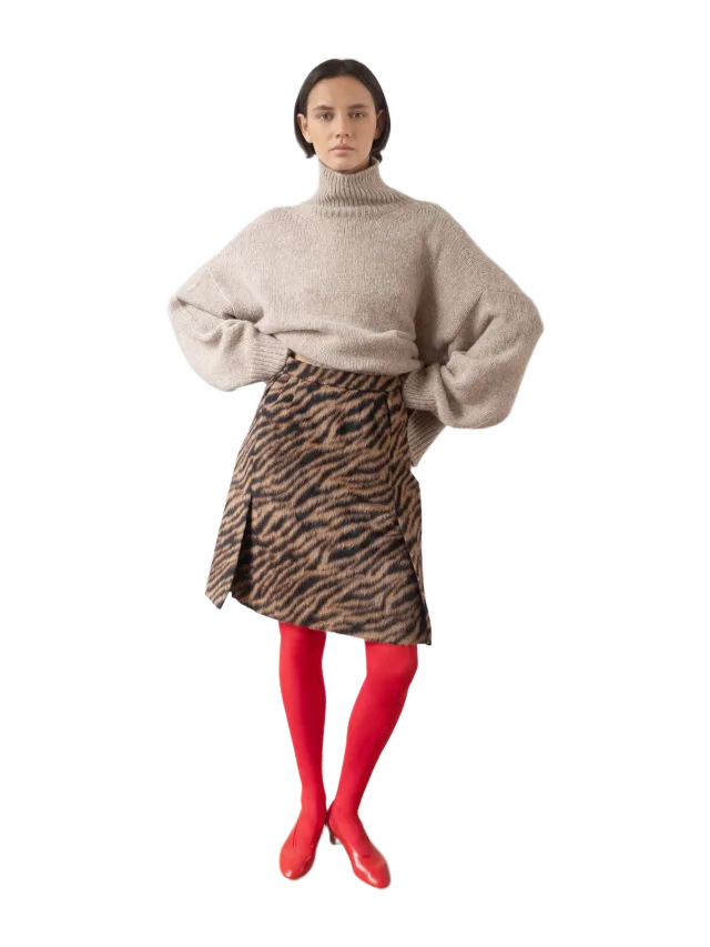Rejina Pyo Cecily Skirt Wool Blend Jacquard