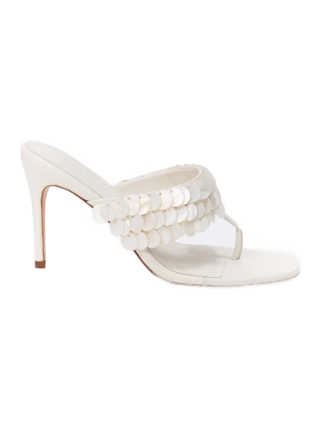Guizio Celeste Paillette Thong Sandal