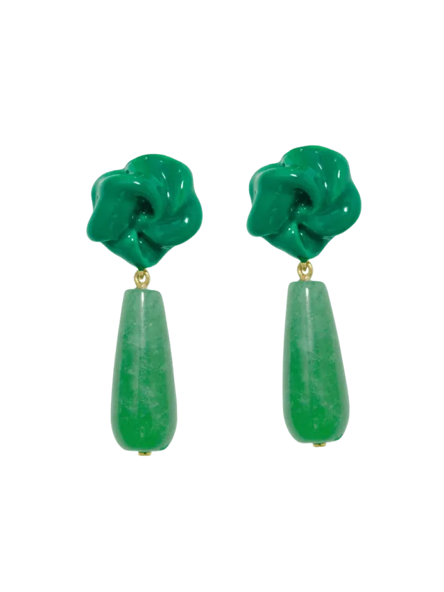 Completedworks Chalcedony and Enamel Recycled Gold Vermeil Earrings