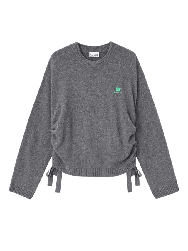 GANNI Charcoal Wool Mix Sweater