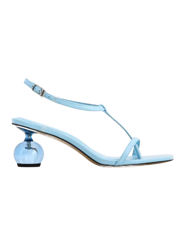 JW Pei Charlotte Strappy Heels with Spherical Heel - Sky Blue