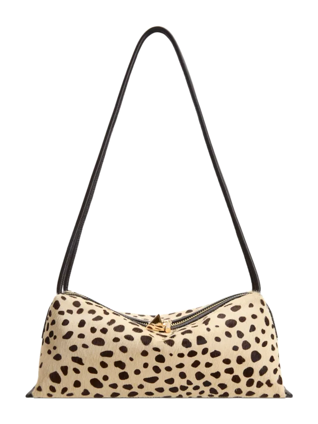 Verafied New York Cheetah Calf Hair Café Midi Bag