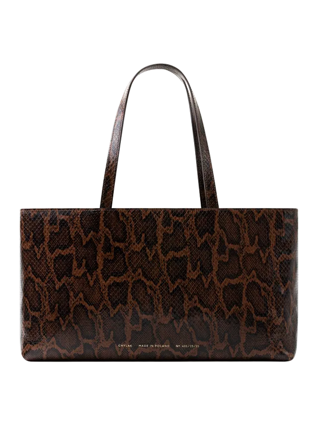 Chylak Chylak Big Tote Bag “brown python”