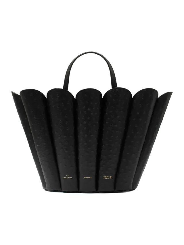 Chylak Chylak Shell Bag “black ostrich”