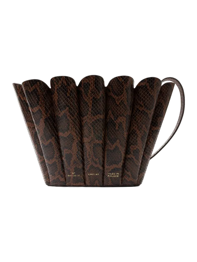 Chylak Chylak Small Shell Bag “brown python”