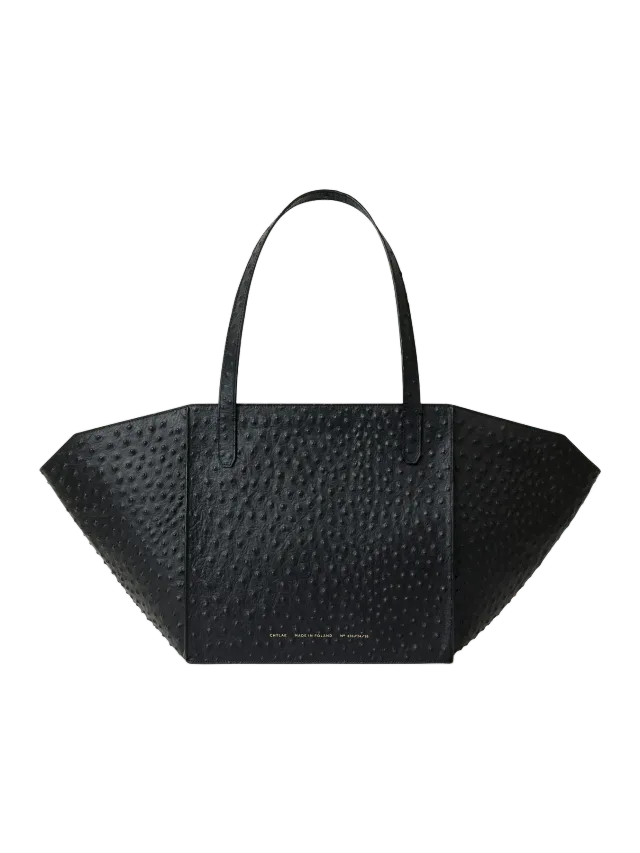 Chylak Chylak Structural Tote Bag “black ostrich”