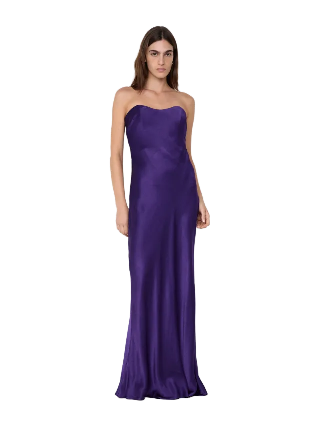 Bec + Bridge CINDER STRAPLESS MAXI DRESS - DEEP PURPLE